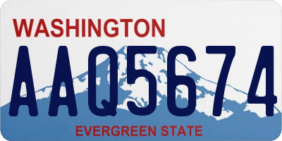 WA license plate AAQ5674