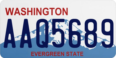 WA license plate AAQ5689