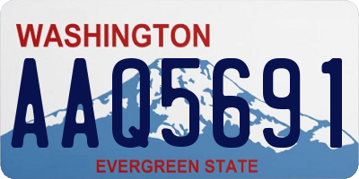 WA license plate AAQ5691