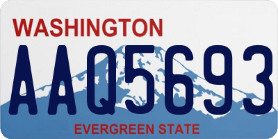 WA license plate AAQ5693