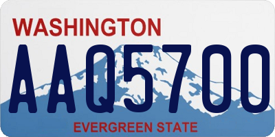 WA license plate AAQ5700