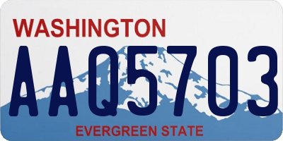 WA license plate AAQ5703