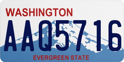 WA license plate AAQ5716