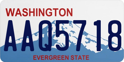 WA license plate AAQ5718