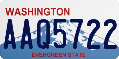 WA license plate AAQ5722