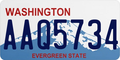 WA license plate AAQ5734
