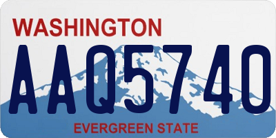 WA license plate AAQ5740