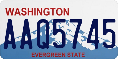 WA license plate AAQ5745
