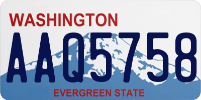 WA license plate AAQ5758