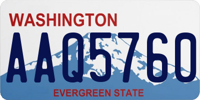WA license plate AAQ5760