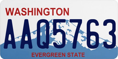 WA license plate AAQ5763