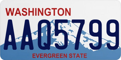 WA license plate AAQ5799