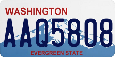 WA license plate AAQ5808
