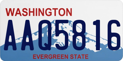 WA license plate AAQ5816