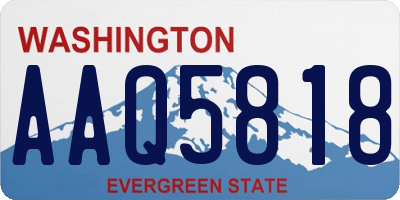 WA license plate AAQ5818