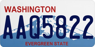 WA license plate AAQ5822