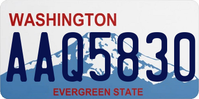 WA license plate AAQ5830