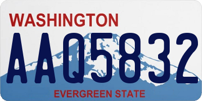WA license plate AAQ5832
