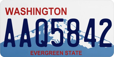 WA license plate AAQ5842