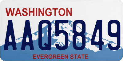 WA license plate AAQ5849