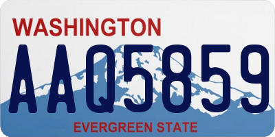 WA license plate AAQ5859