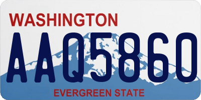 WA license plate AAQ5860