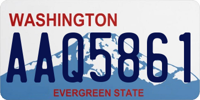WA license plate AAQ5861