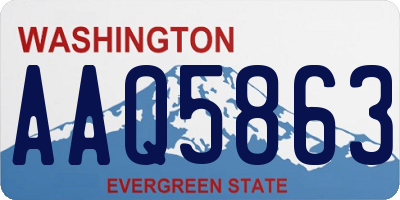 WA license plate AAQ5863