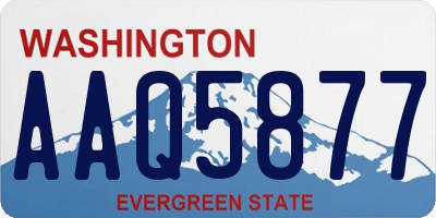 WA license plate AAQ5877