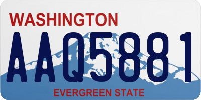 WA license plate AAQ5881