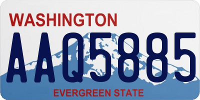 WA license plate AAQ5885