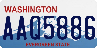 WA license plate AAQ5886