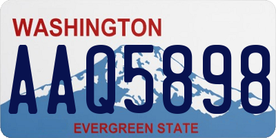 WA license plate AAQ5898