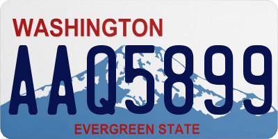 WA license plate AAQ5899