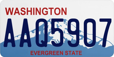 WA license plate AAQ5907