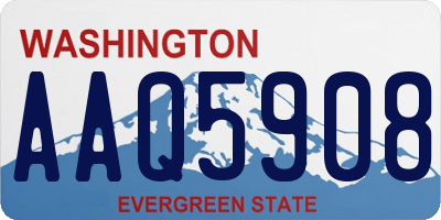 WA license plate AAQ5908