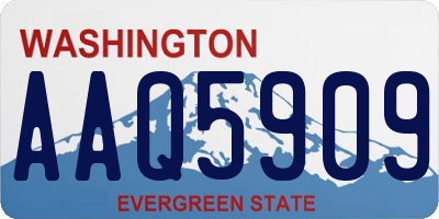 WA license plate AAQ5909