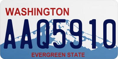 WA license plate AAQ5910