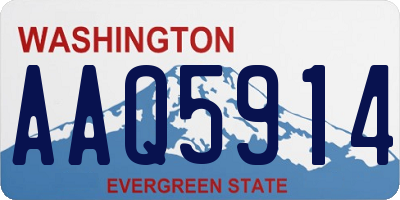 WA license plate AAQ5914