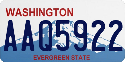 WA license plate AAQ5922