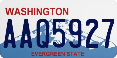 WA license plate AAQ5927