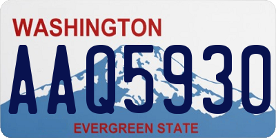 WA license plate AAQ5930