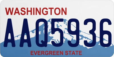 WA license plate AAQ5936