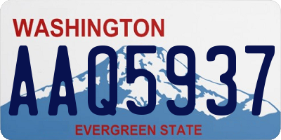 WA license plate AAQ5937