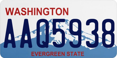WA license plate AAQ5938