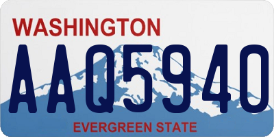 WA license plate AAQ5940
