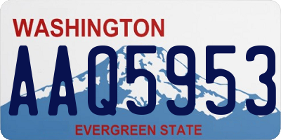 WA license plate AAQ5953