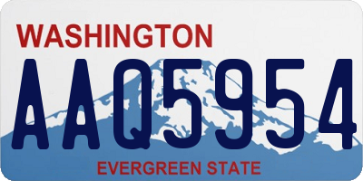 WA license plate AAQ5954