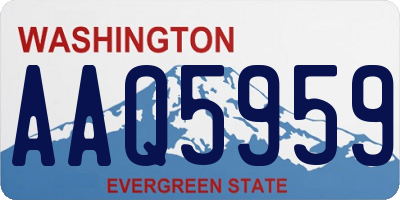 WA license plate AAQ5959