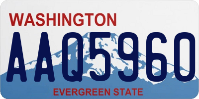 WA license plate AAQ5960